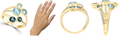 LALI Jewels Multi-Gemstone (2 ct. t.w.) & Diamond (1/10 ct. t.w.) Ring in 14k Gold